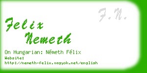 felix nemeth business card